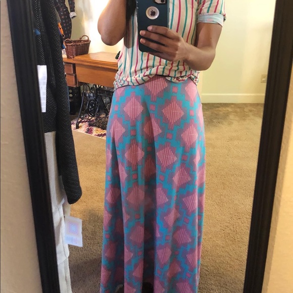 LuLaRoe Ana size small scoop neck Maxi Dress - Picture 7 of 8